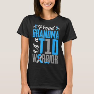 Camiseta Avó Orgulhosa De Um Guerreiro T1d Diabetes Tipo 1