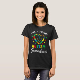 Camiseta Avó Orgulhosa do Autismo Consciência do Autismo