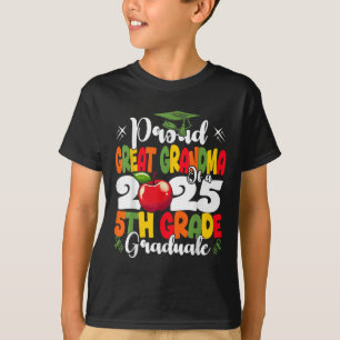 Camiseta Avó Orgulhosa e Divertida da Turma de 2025 5ª Séri