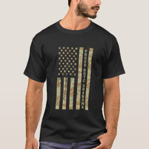 Camiseta Avó Orgulhosa ROTC Família Militar Camuflagem Dese