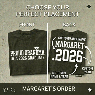 Camiseta AVÓ ORGULHOSA Turma de 2026 Formatura Personalizad