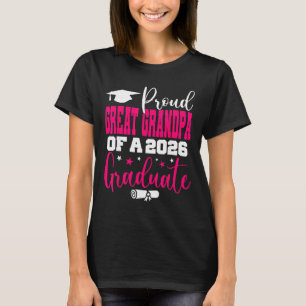 Camiseta Avô Orgulhoso 2026 Bisavô de uma turma de 2026 Gra