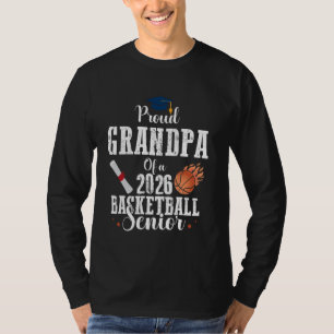 Camiseta Avô ORGULHOSO da turma de formandos de basquete de