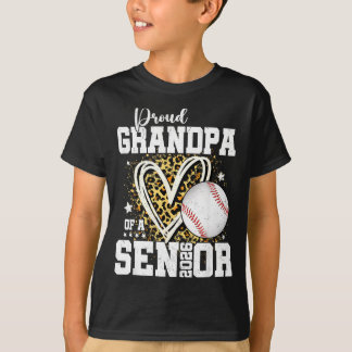 Camiseta Avô Orgulhoso De Um Graduado De Beisebol Senior De