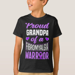 Camiseta Avô Orgulhoso De Um Guerreiro De Fibromialgia