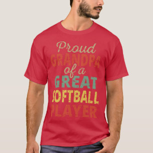 Camiseta Avô Orgulhoso De Um Jogador De Softball De Excelen