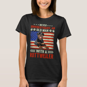 Camiseta Avô Pai Cachorro Nunca Subestime o Velho Ro