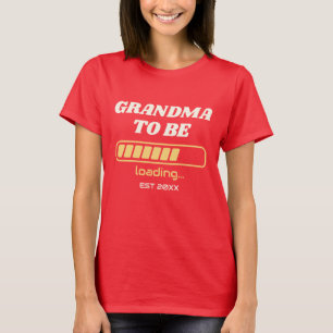 Camiseta Avó Para Ser Carregando Festa de Chás de Bebê Pers