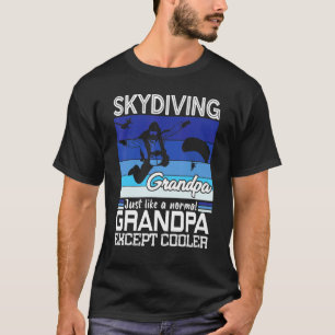 Camiseta Avô Paracaidista Engraçado Céu