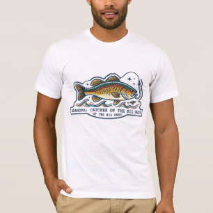 Camiseta AVÔ PEGADOR DE PEIXES GRANDES RETRO l DIA DOS PAI