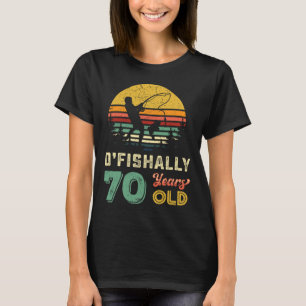 Camiseta Avô Peixe de 70 Anos de Idade Presente de Aniversá