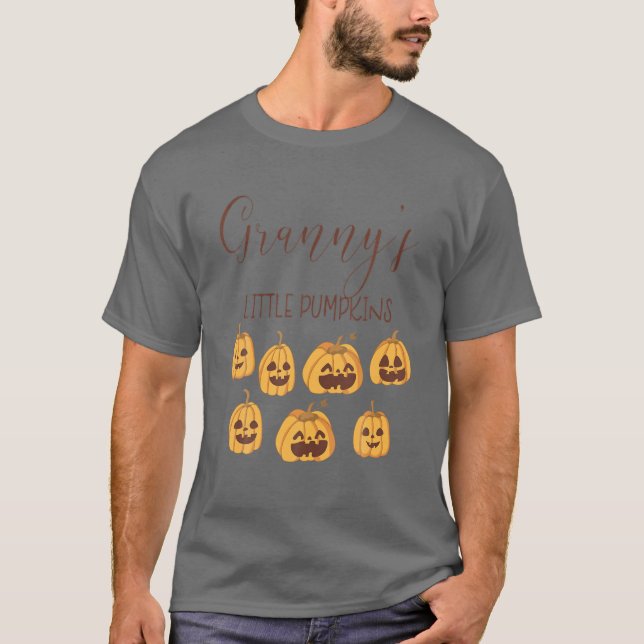 Camiseta Avó Pequeno Pumpkins - Pumpkin Engraçado (Frente)