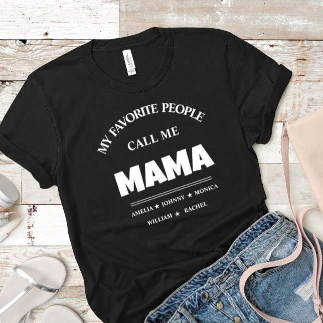 Camiseta Avó Personalizada com nomes Mamãe (Criador carregado)