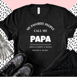 Camiseta Avô personalizado com nomes Papa