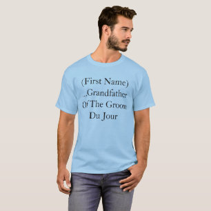 Camiseta Avô Personalizado do Noivo Du Jour Casamento