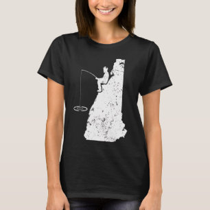 Camiseta Avô Pescador NH Avó Pescando no Gelo Mãe Pai