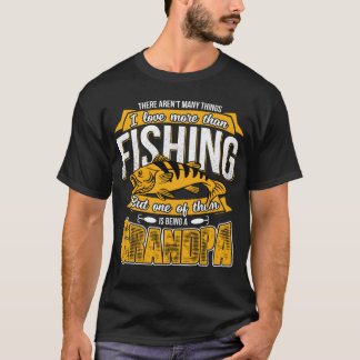 Camiseta Avô Pescaria Pescador ao Ar Livre Orgulho Dia dos