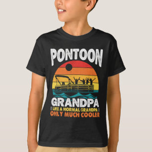 Camiseta Avô Pontoon Capitão Retro Engraçado Barco Pai