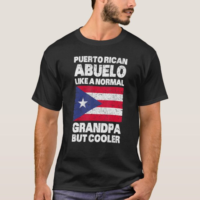 Camiseta Avô porto-riquenho Abuelo Porto-riquenho Bandeira  (Frente)