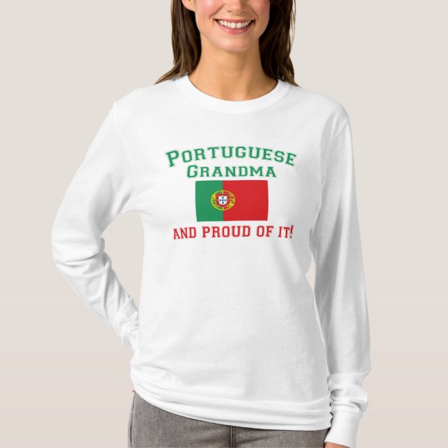 Camiseta Avó portuguesa orgulhosa (Frente)