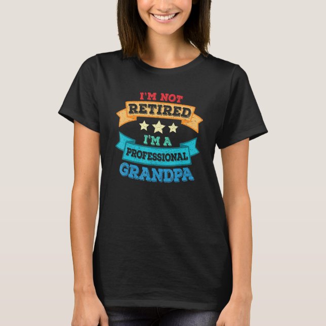 Camiseta Avô profissional aposentado Avô Vint (Frente)