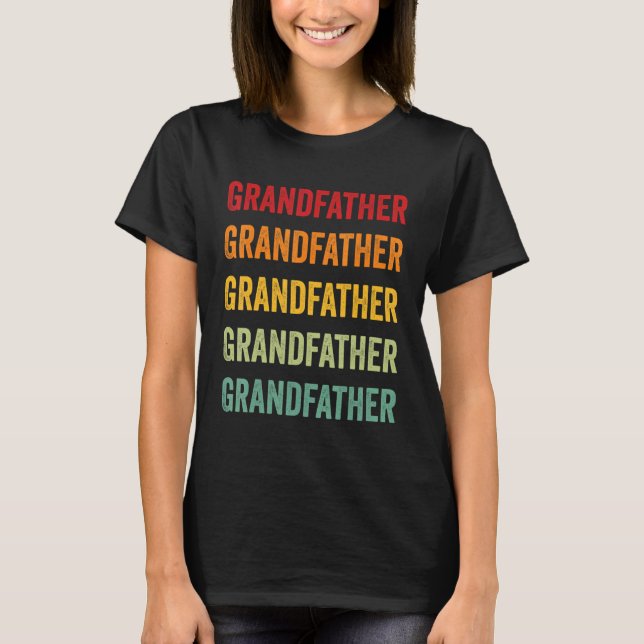 Camiseta Avô Rainbow Text Avô Colorido (Frente)