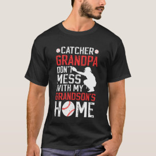 Camiseta Avô Receptor de Beisebol Avô Receptor de Beisebol