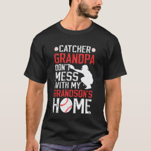Camiseta Avô Receptor de Beisebol Divertido Receptor de Bei