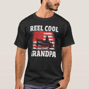 Camiseta Avô Ree Cool Pescadores Homem EUA Pescaria
