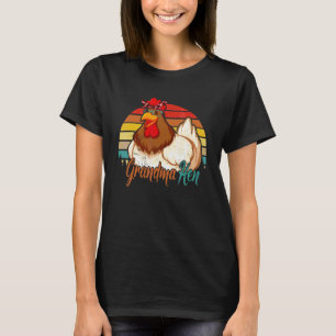 Camiseta Avó Retro Vintage Galinha Galinha Dia das Mães