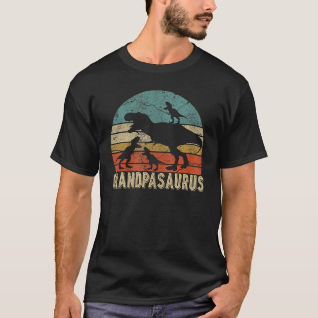 Camiseta Avô Rex Avô Saurus Dinossauro Avô (Frente)