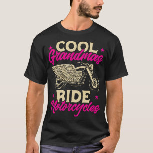 Camiseta Avó Ride Motorcicleta Engraçado Biker Vovó