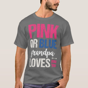 Camiseta Avô rosa ou azul ama você
