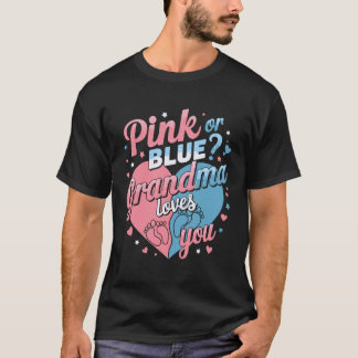 Camiseta Avó Rosa Ou Azul Ama Você Revelação Do Sexo Avó
