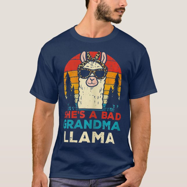 Camiseta Avó ruim Llama Retro Alpaca Dia de as mães Nana (Frente)