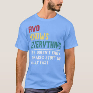 Camiseta Avo sabe tudo Dia de os pais para o vovô engraçado