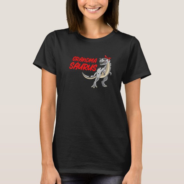 Camiseta Avó Saurus Grandmasaurus Rex Dinossauro Avô (Frente)