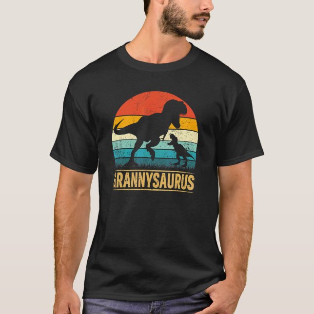Camiseta Avó Saurus Rex Dinosaur Grannysaurus Madre (Frente)
