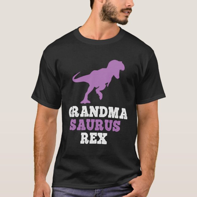 Camiseta Avó-Saurus Rex Funny Dinossaur Dando Avô (Frente)