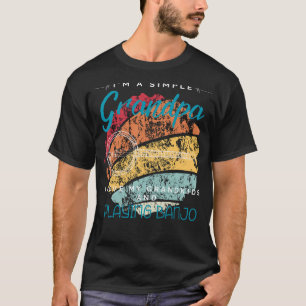 Camiseta Avô Simples Banjo Love - Humorous Tee Celebrat