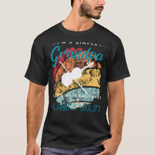 Camiseta Avô Simples Violin Serenade - Teto Jogável para