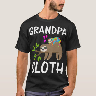 Camiseta Avô Sloth Hearts Autista Lama Autismo Awarene