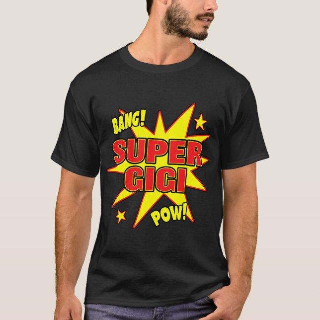 Camiseta Avó Super Gigi Super Hero Power (Frente)