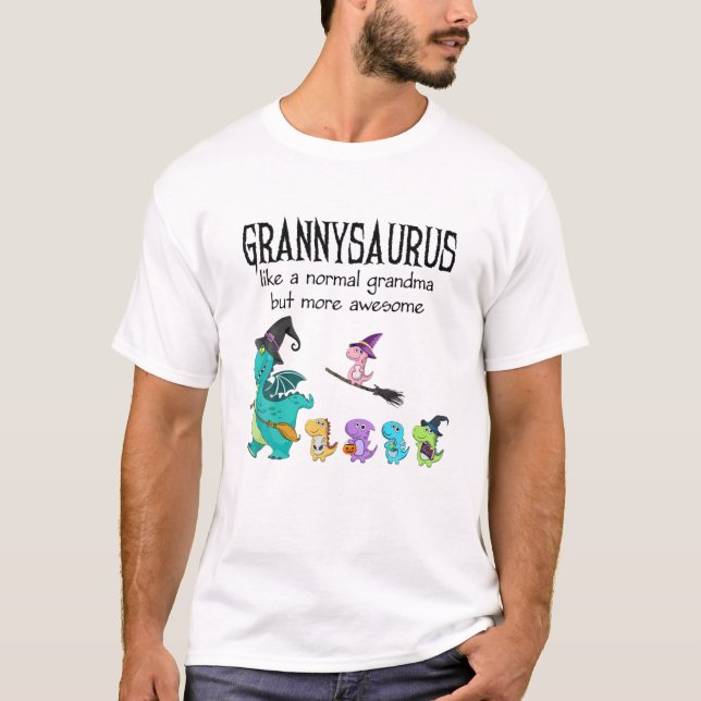 Camiseta Avó Surus Como Uma Avó Normal - Gif Dinossauro (Frente)