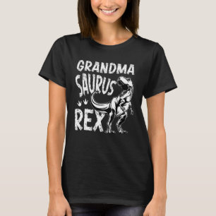 Camiseta Avó Surus Rex Dino Festa de aniversário Correspond