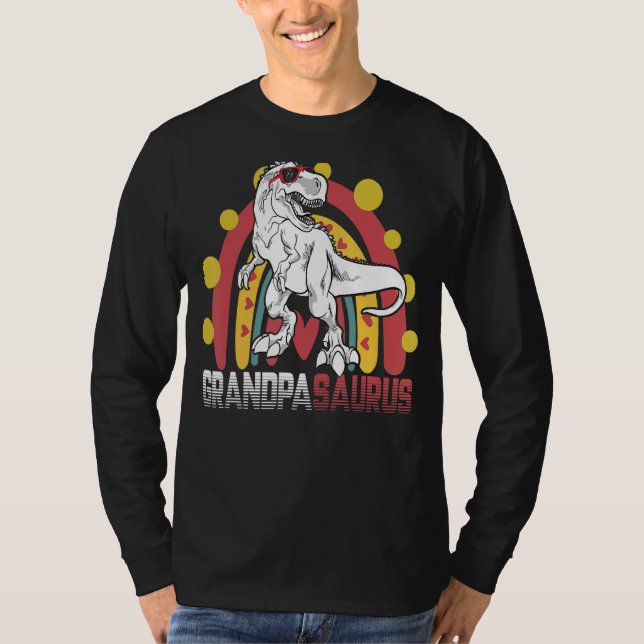 Camiseta Avô Surus Rex Dinossaur Mães Dias de os pais (Frente)