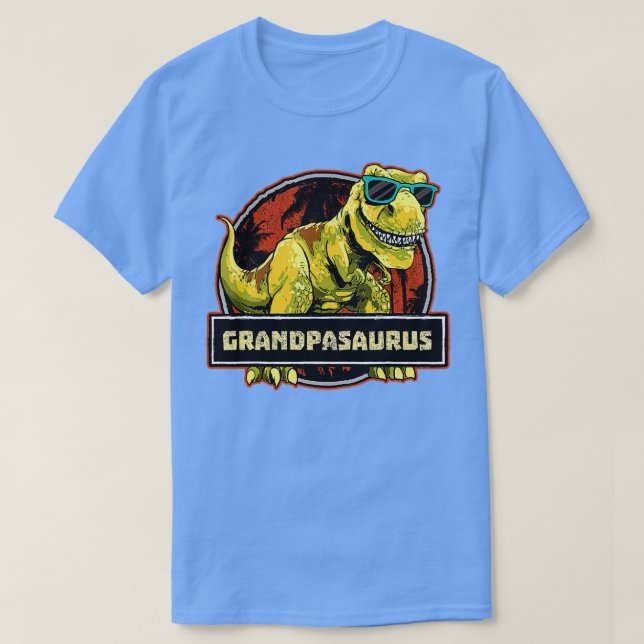 Camiseta Avô T rex Avô Saurus Dinossauro Gra (Frente do Design)