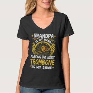 Camiseta Avô Trombone Rústico Humor Adulto Avô