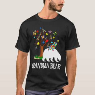Camiseta Avó Urso Conscientização do Autismo Apoia Adulto A