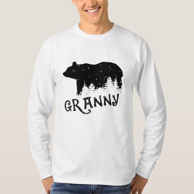 Camiseta Avó Urso Presente Dia de os pais da Mãe (Frente)